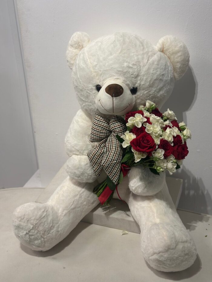 ⁦باقة ورد مع دبدوب⁩ - الصورة ⁦3⁩